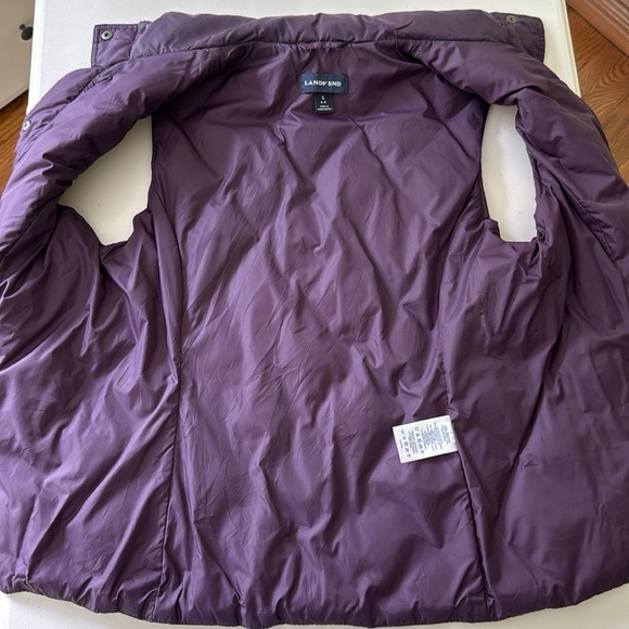 Land’s End Purple Down Filled Quilted Puffer Vest - Picture 5 of 13